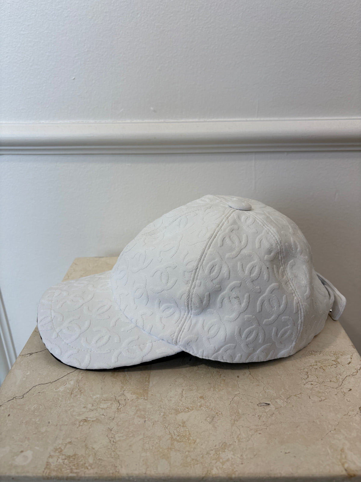 Chanel White Logo Cap
