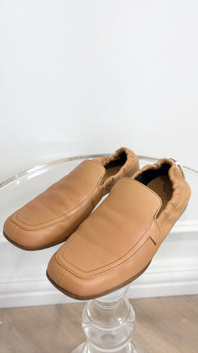 Loewe Camel Elasticated Loafers, 39