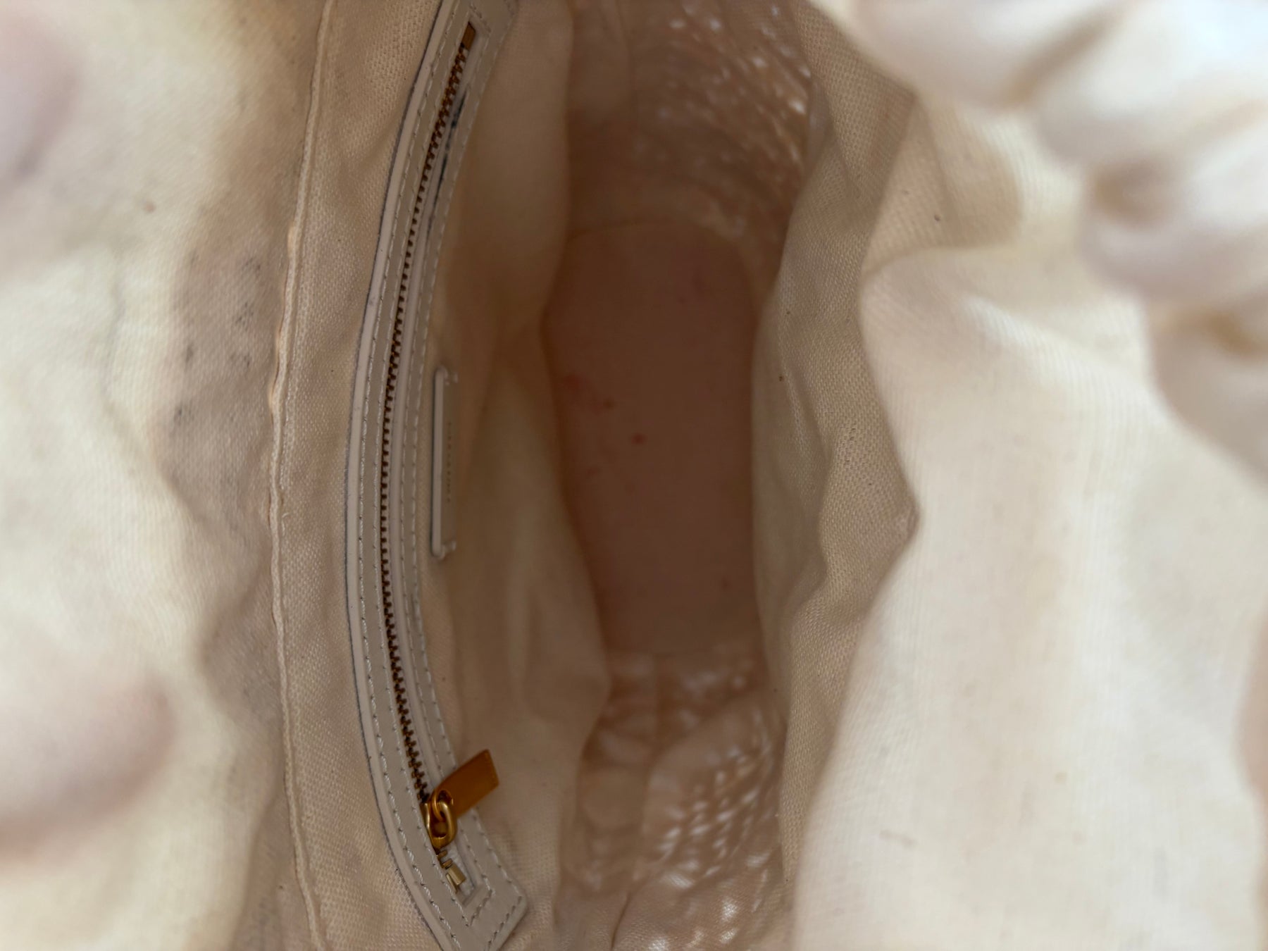 Oroton Raffia and Cream Leather Bucket Bag