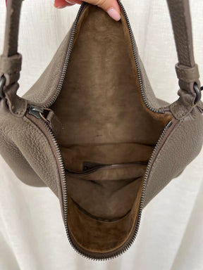 Bottega Veneta Taupe Leather Cervo Shoulder Bag