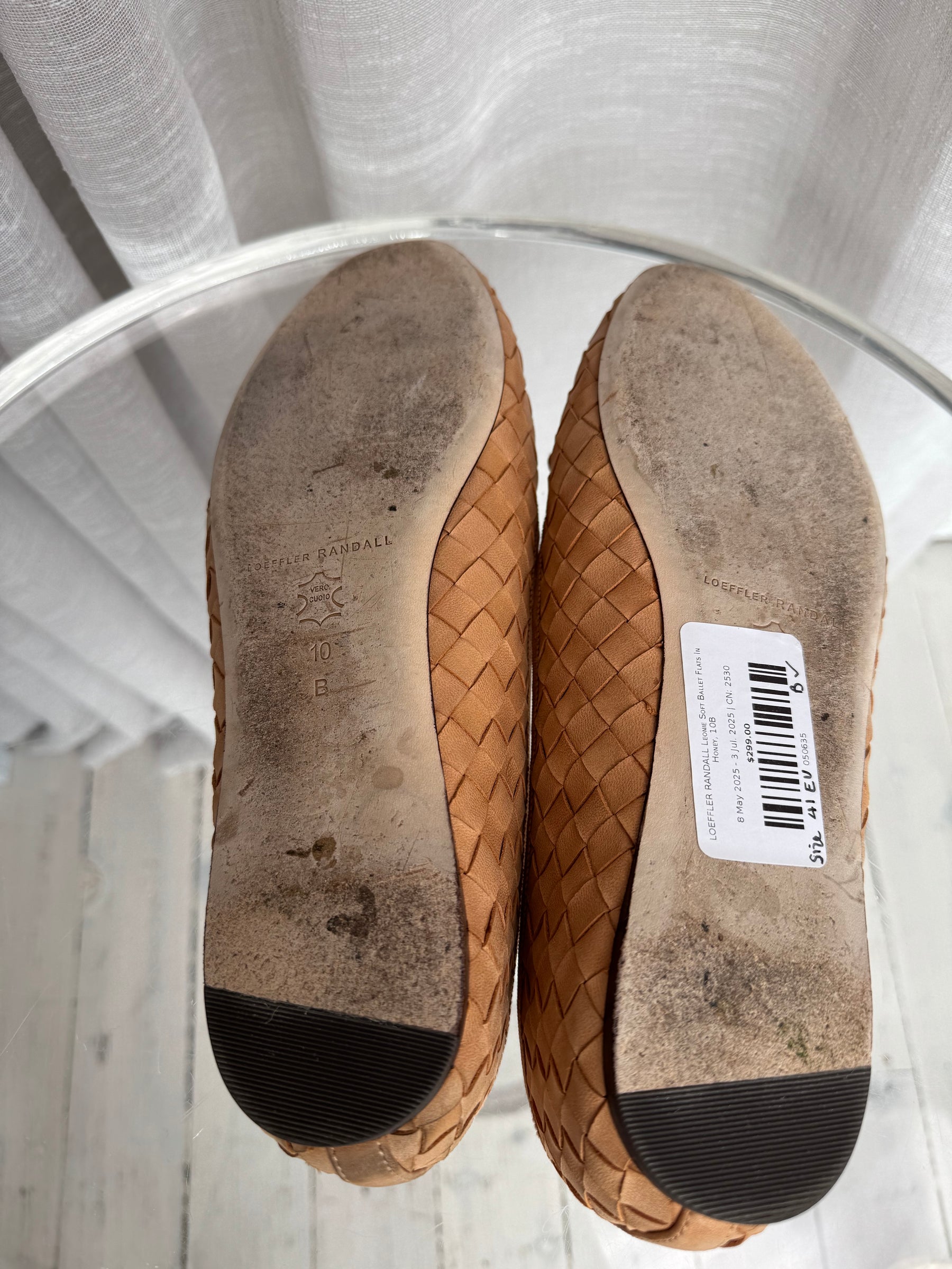 LOEFFLER RANDALL Leonie Soft Ballet Flats In Honey, 10B