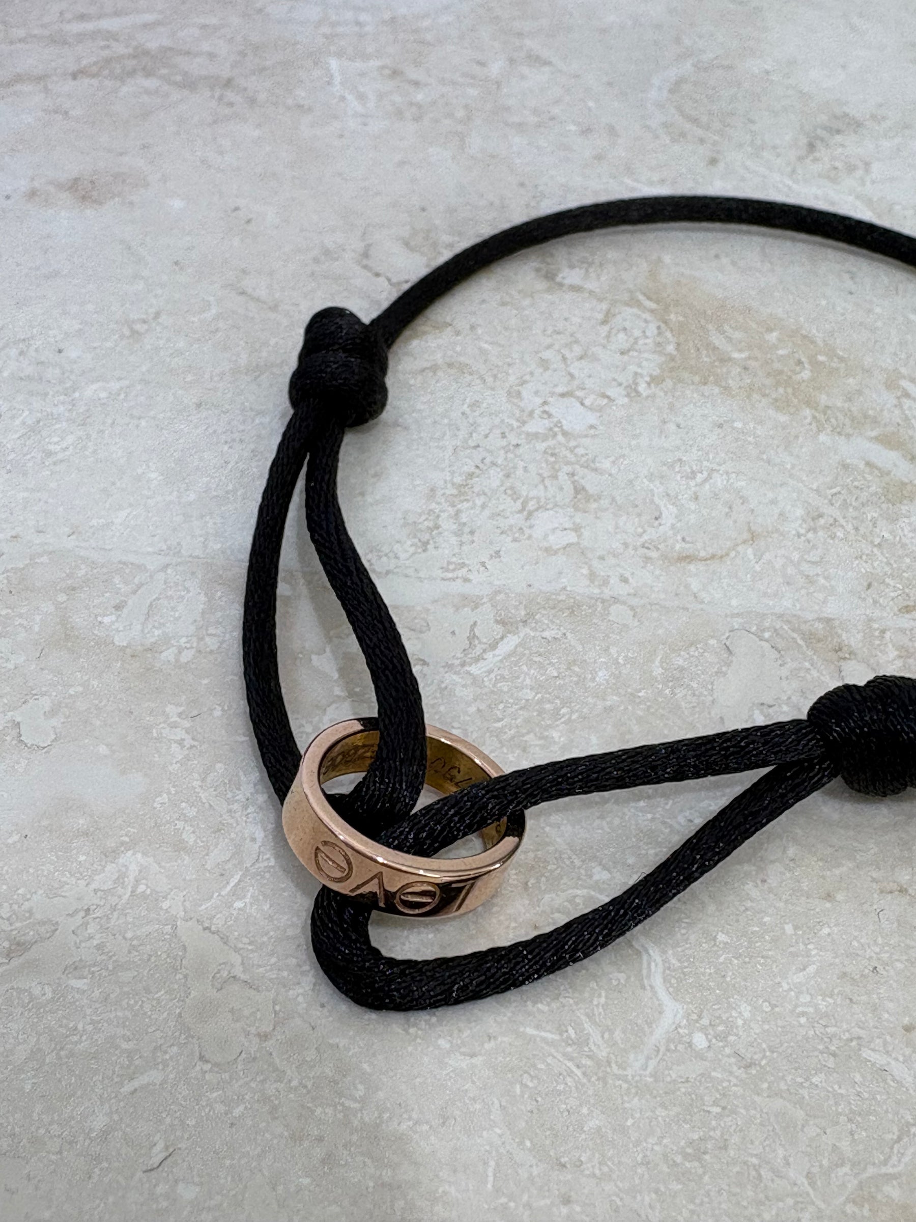 Cartier Black Silk Cord Love Bracelet