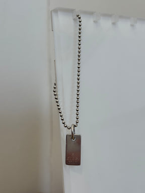 Gucci Silver Dog Tag Bracelet
