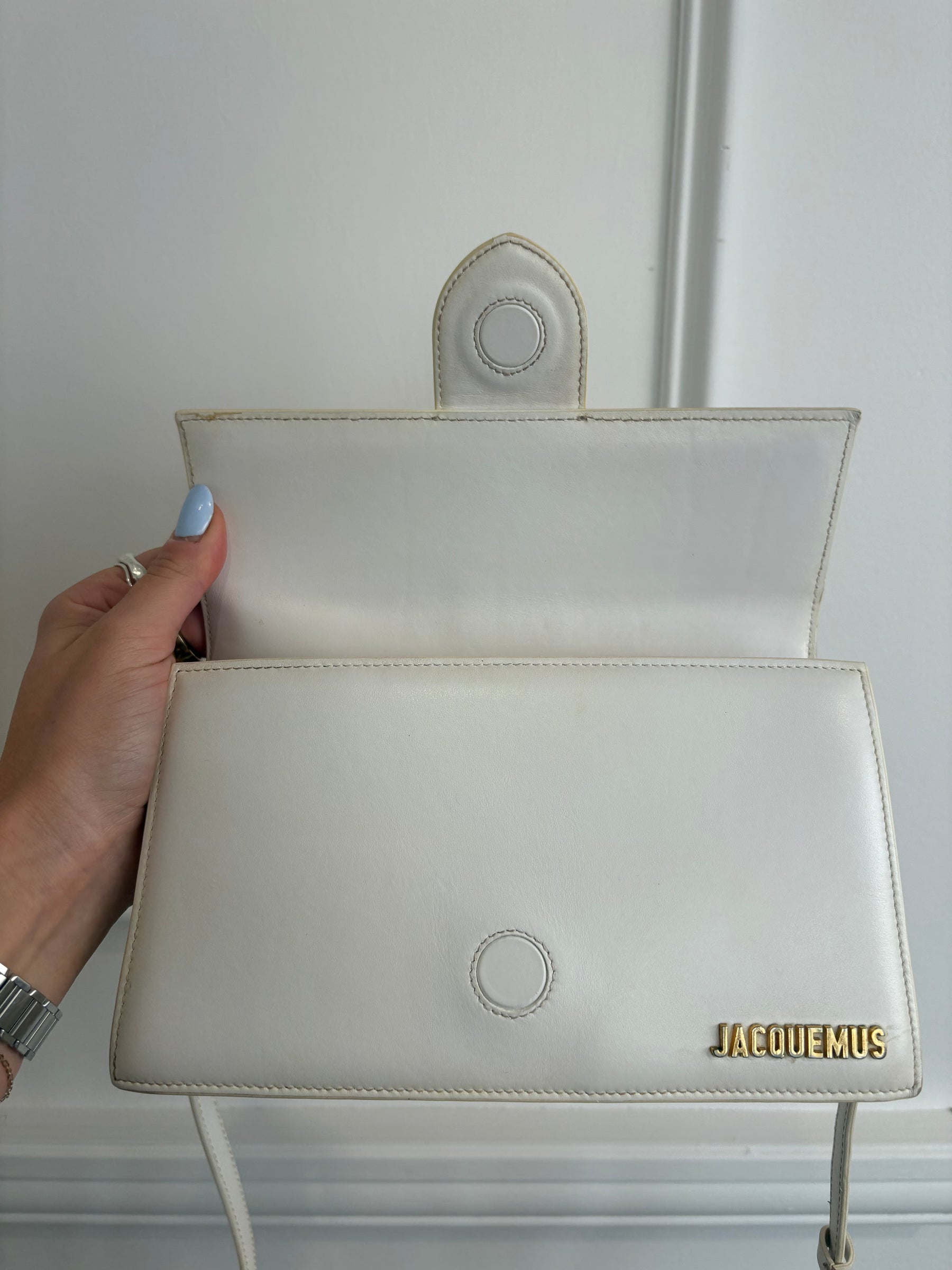 Jacquemus White Les Classiques 'The large Bambino' Bag