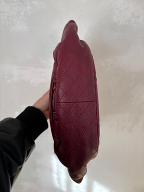 Chanel Timeless Half Moon Flap Bag Burgundy