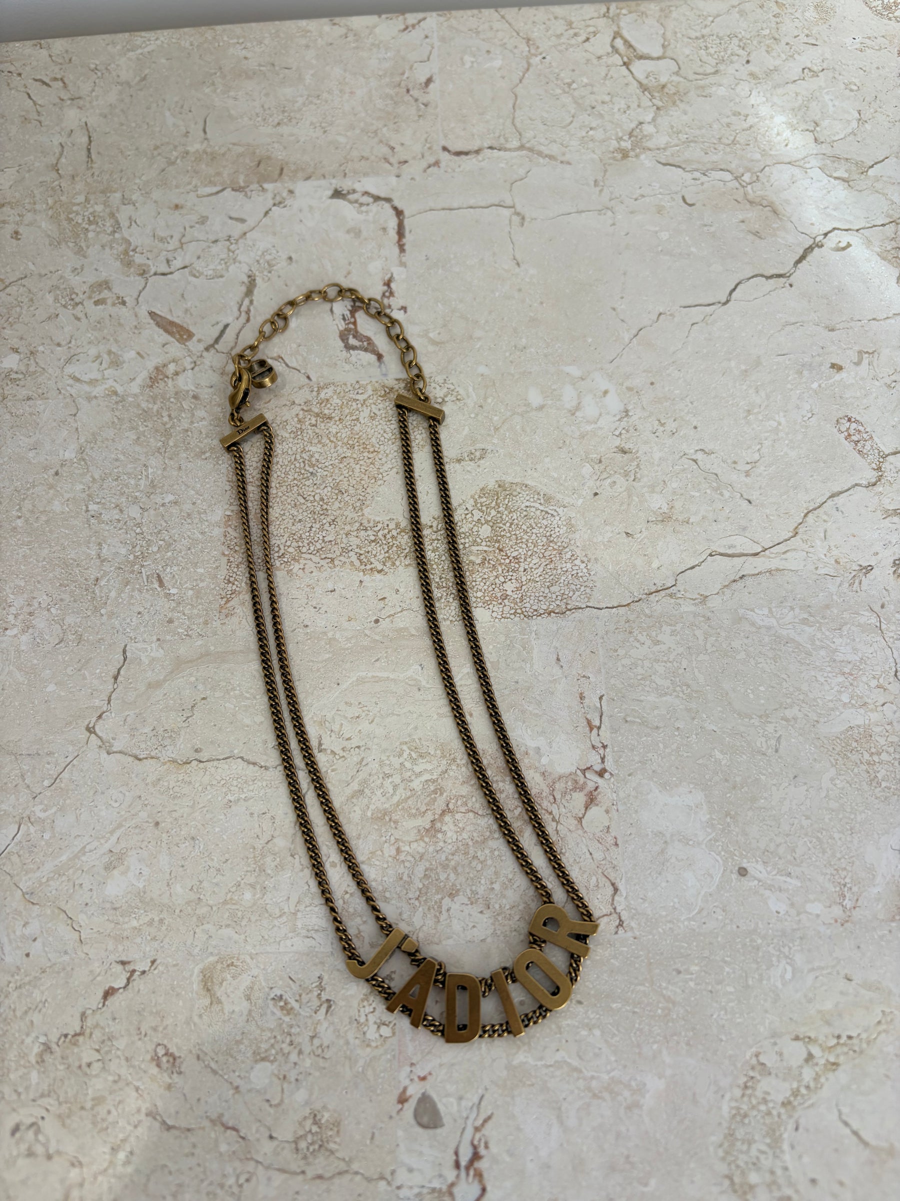 Dior Gold Tone J'adior Choker