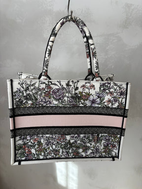 Dior Multicolour Embroidered Canvas Book Tote Medium