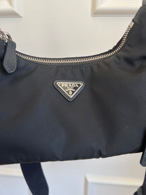 Prada Black Re-Edition 2005 Re-Nylon Shoulder Bag