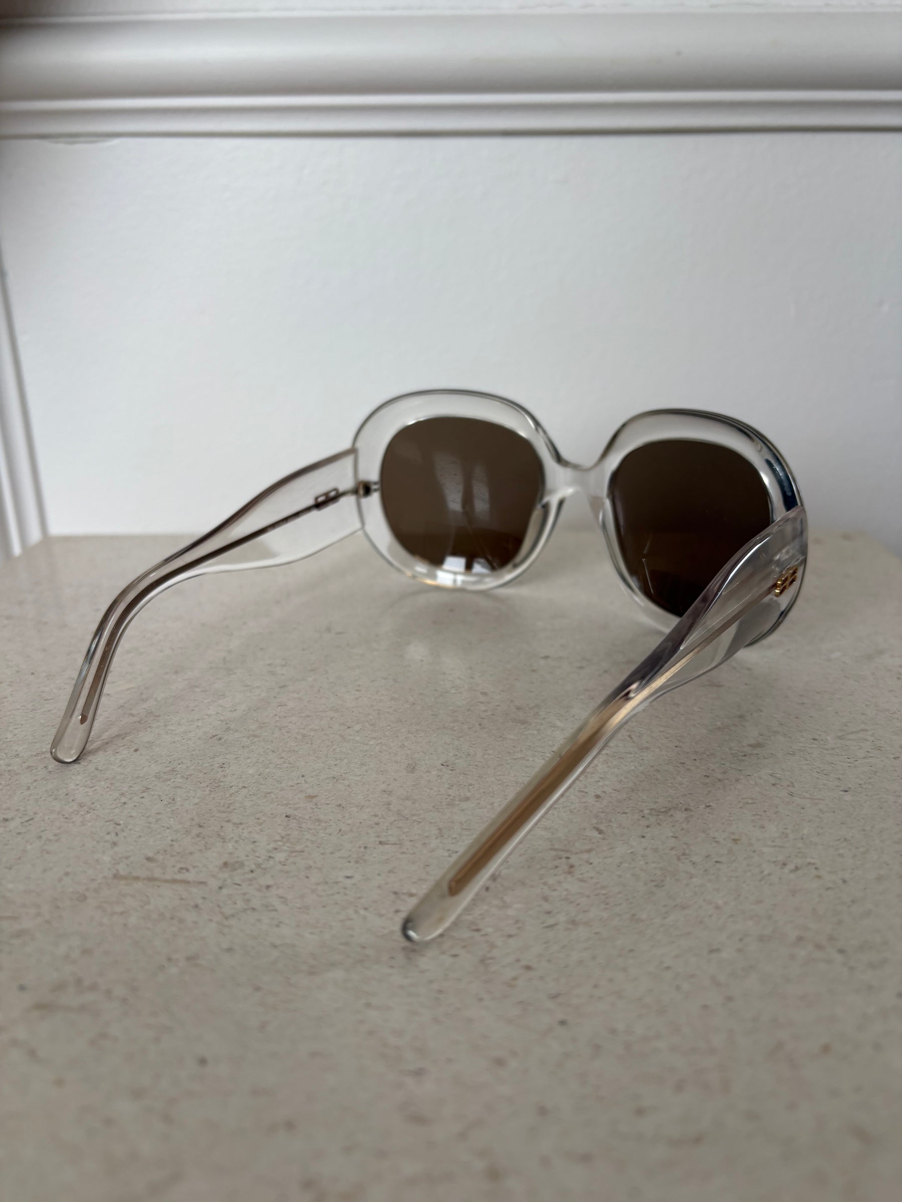 Balenciaga Clear Round Sunglasses
