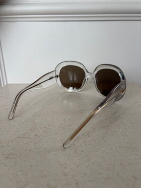 Balenciaga Clear Round Sunglasses