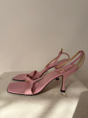 Fendi T Bar Sandals Pink, 39.5