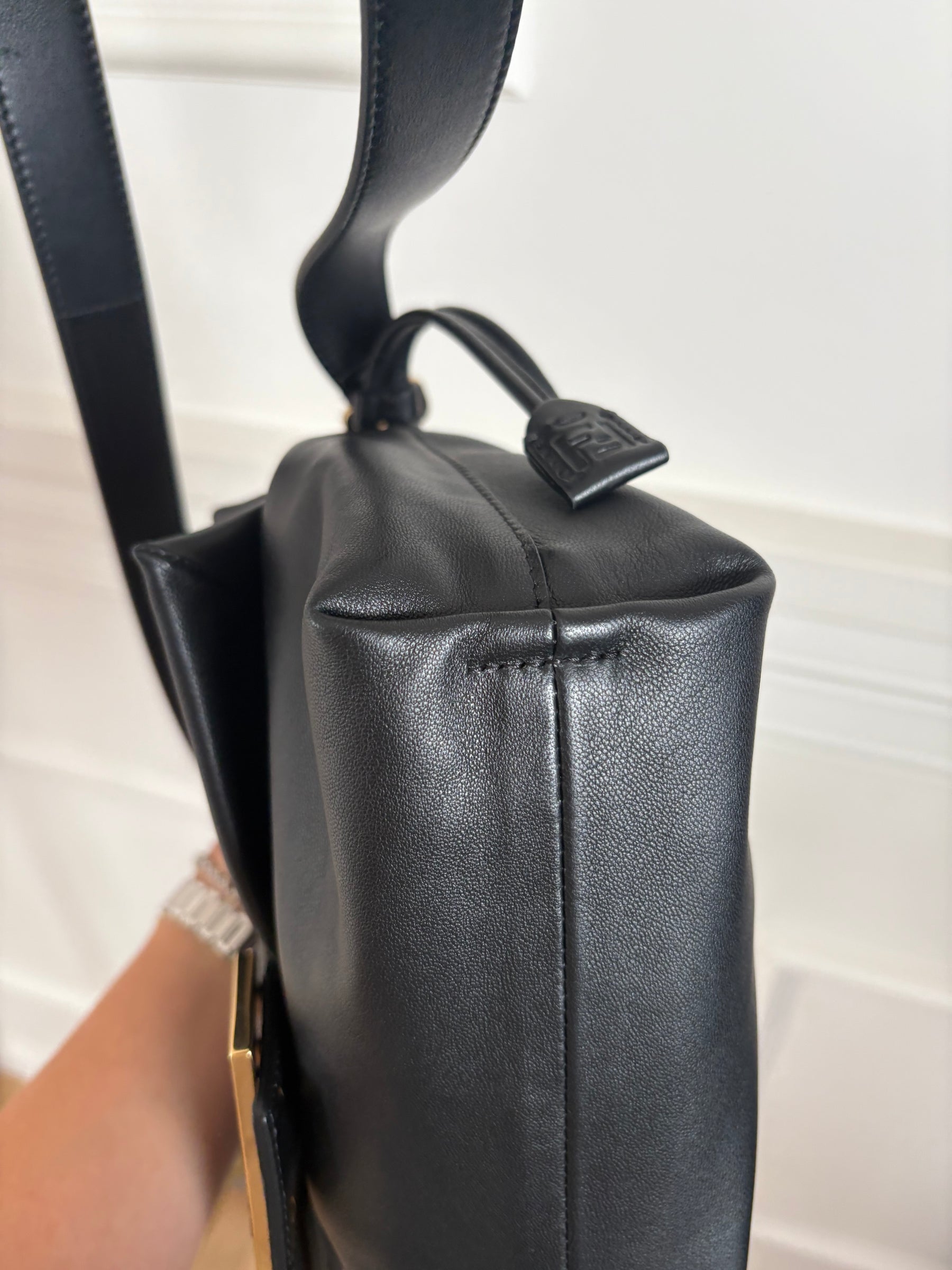 Fendi Mamma Baguette Medium Handbag With Cross Body Strap