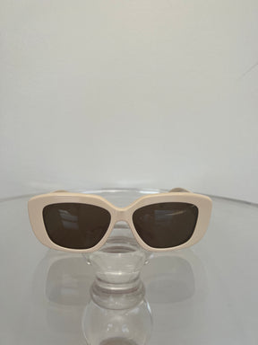 Céline Cream Square Triomphe Sunglasses