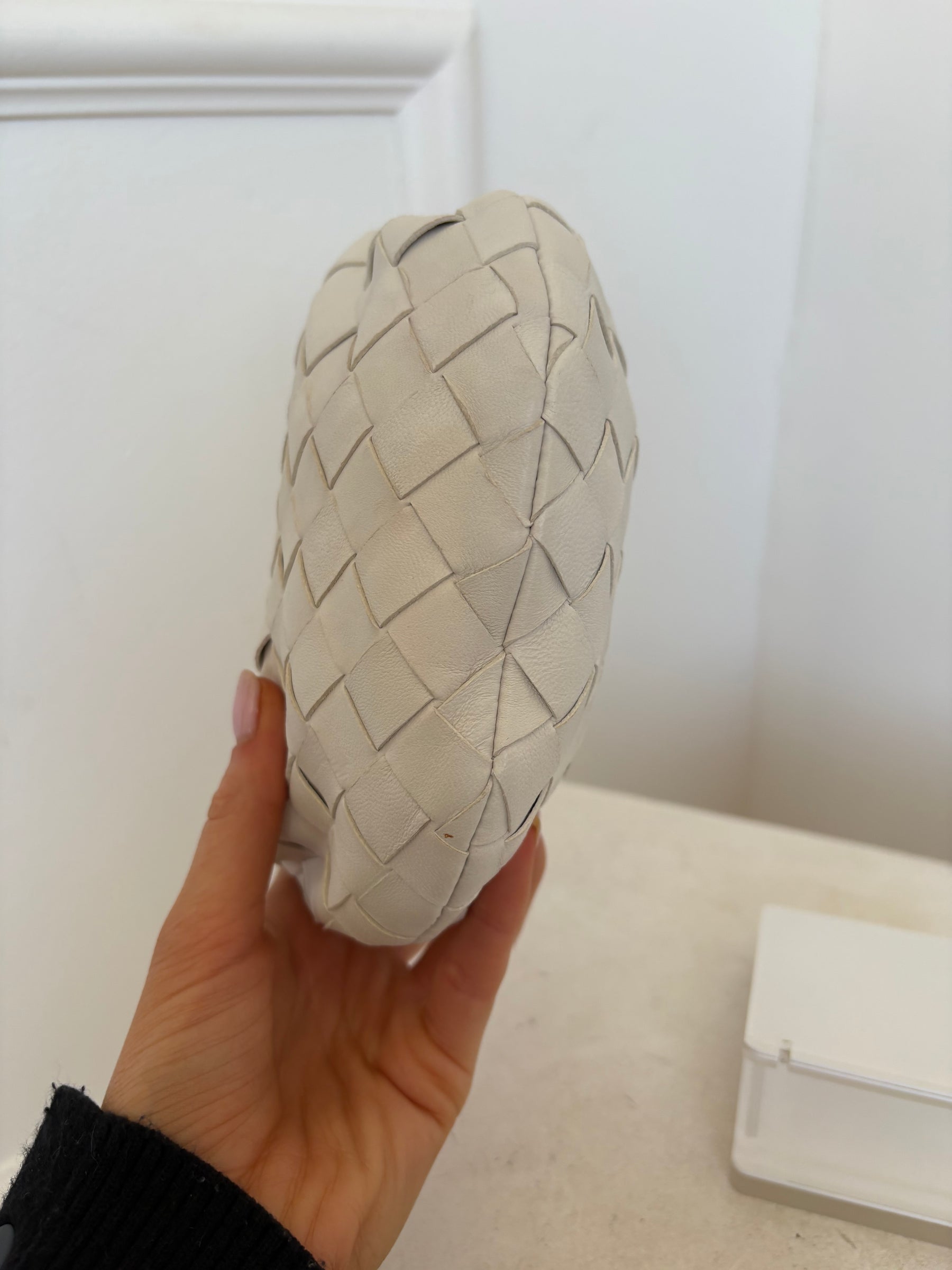 Bottega Veneta White Intrecciato Leather Candy Jodie Bag, Very Good