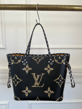 Louis Vuitton Black and Brown Jungle Neverfull MM