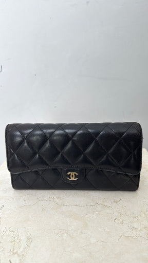 Chanel Quilted Lambskin Long Wallet