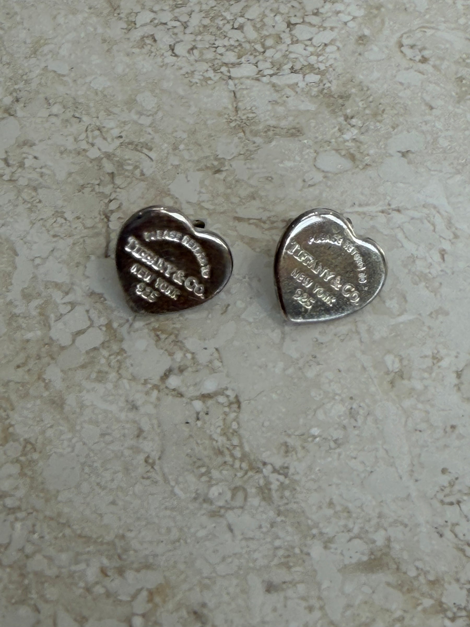 Tiffany & Co. Silver Return To Tiffany Heart Studs