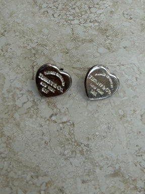 Tiffany & Co. Silver Return To Tiffany Heart Studs