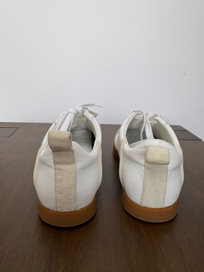 Totême White and Cream Leather and Suede Sneakers, 38