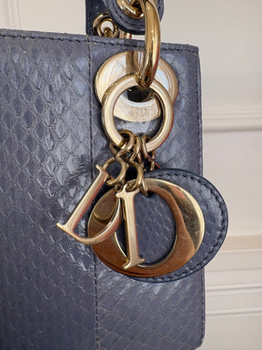 Dior Blue Watersnake Mini Lady Dior