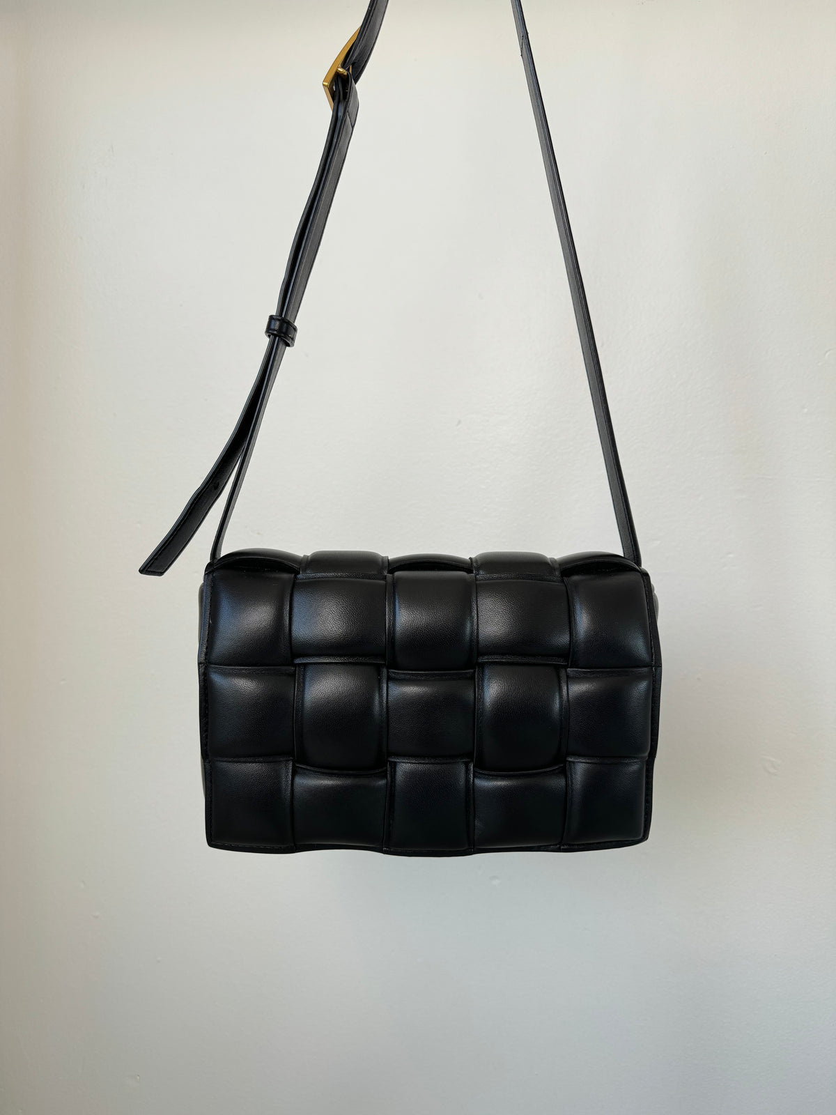 Bottega Veneta Black Leather Padded Cassette Bag