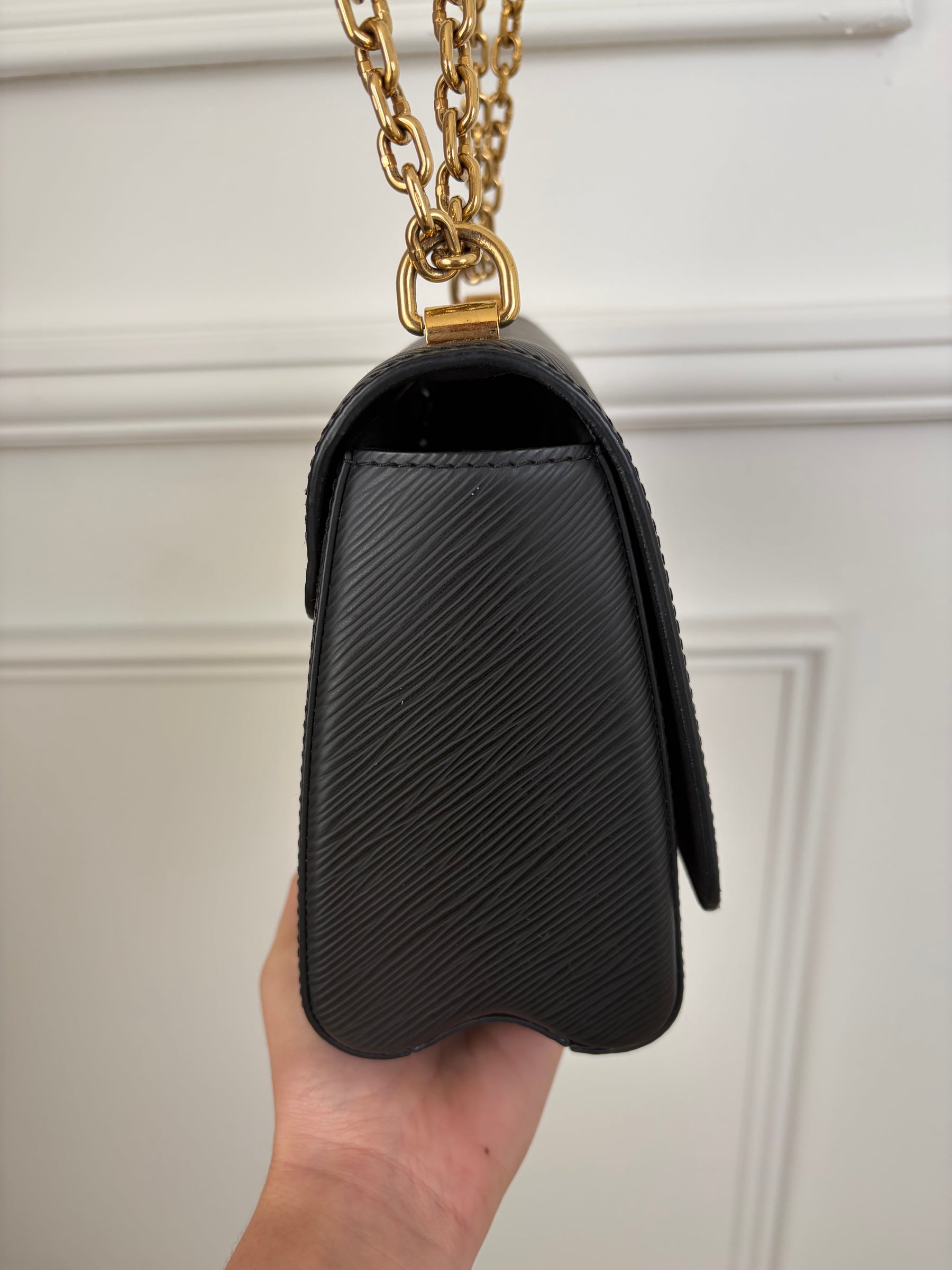 Louis Vuitton Black Epi Leather Twist Shoulder Bag