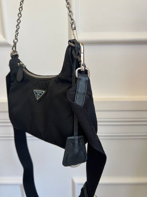 Prada Black Re-Edition 2005 Re-Nylon Shoulder Bag