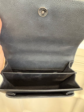 Saint Laurent Small Sunset Bag Black Grained Leather