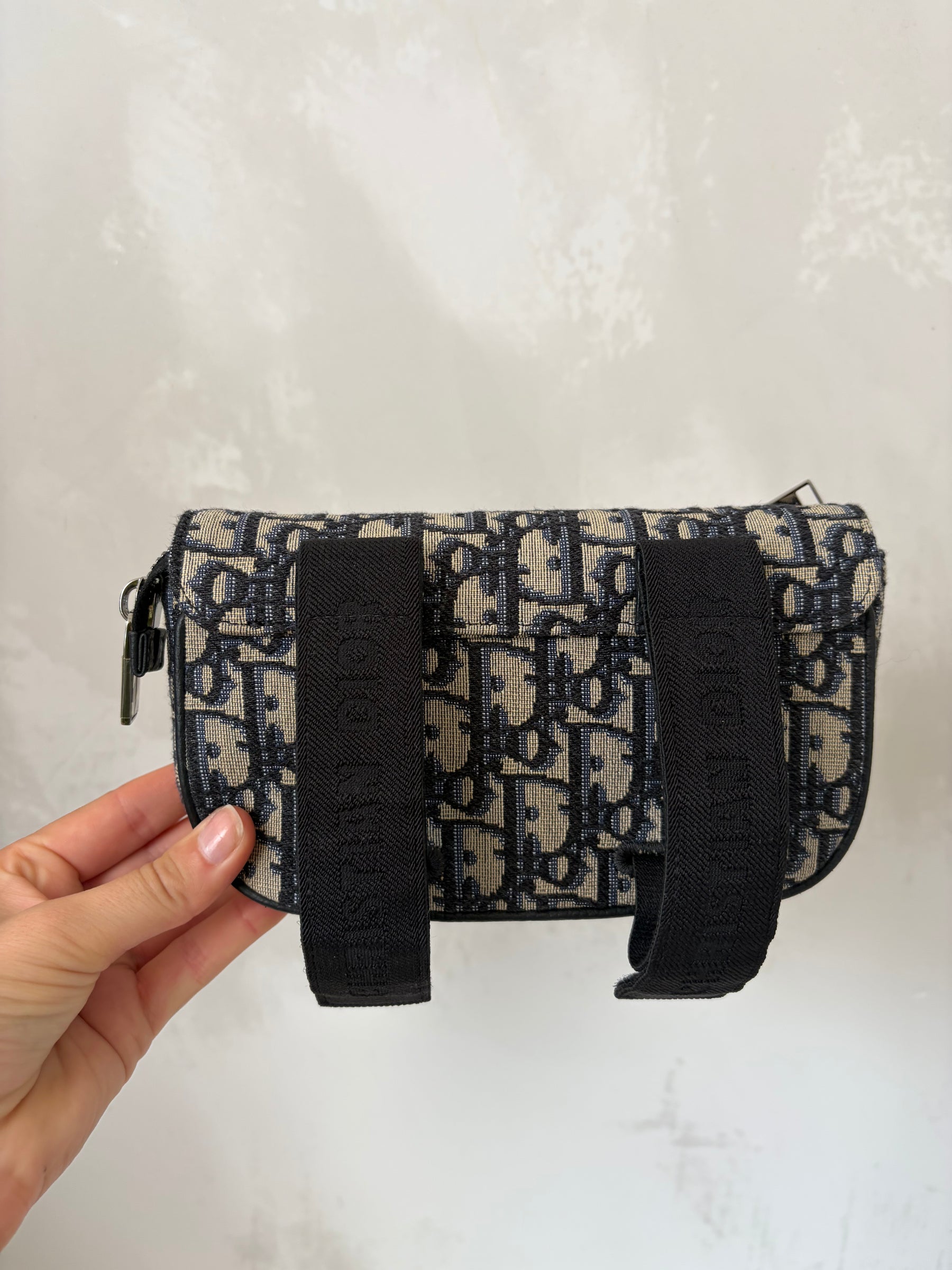 Dior Saddle Arm Pouch Oblique Jaquard
