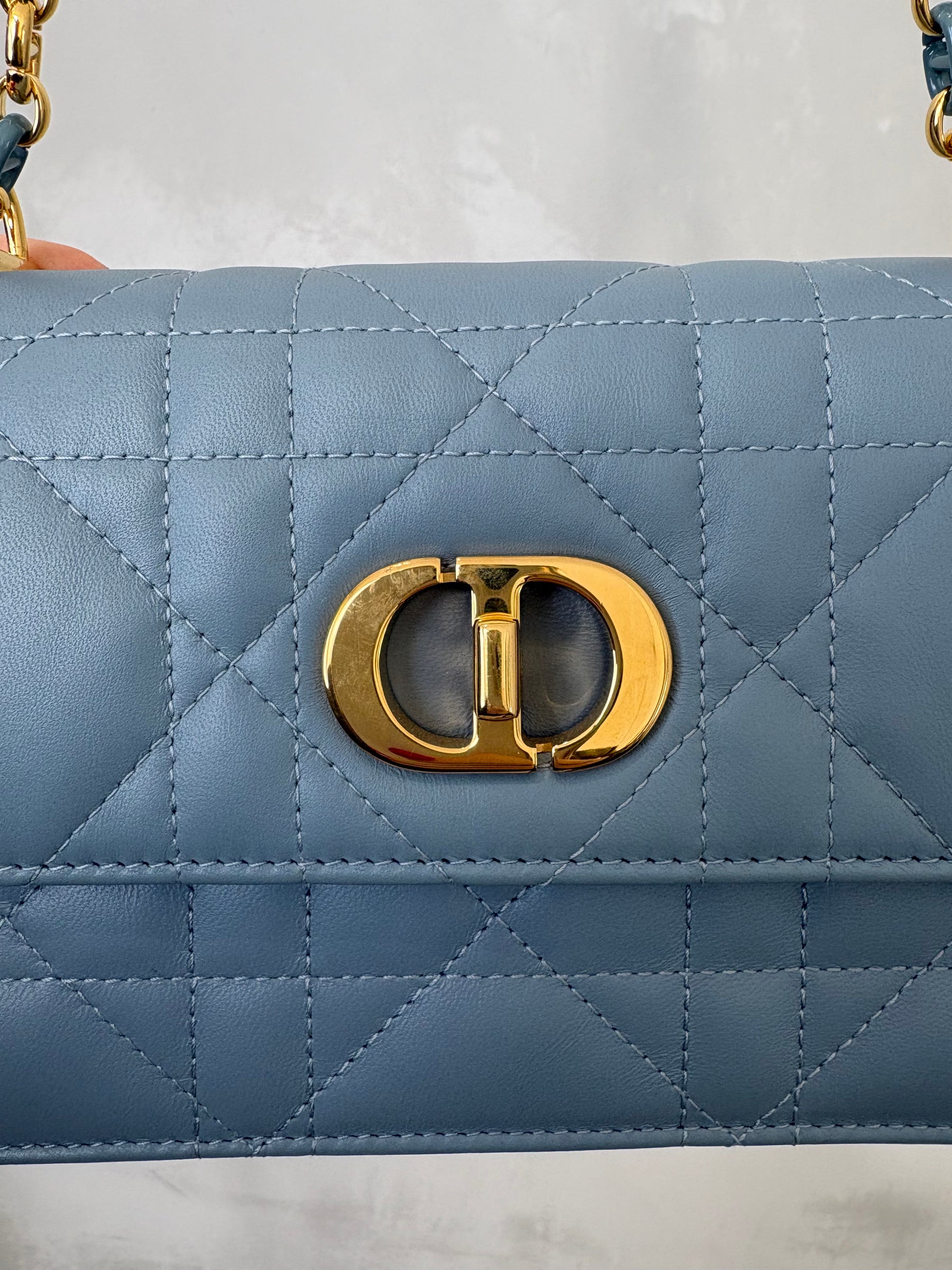 Dior Dusty Blue Miss Caro Mini Bag