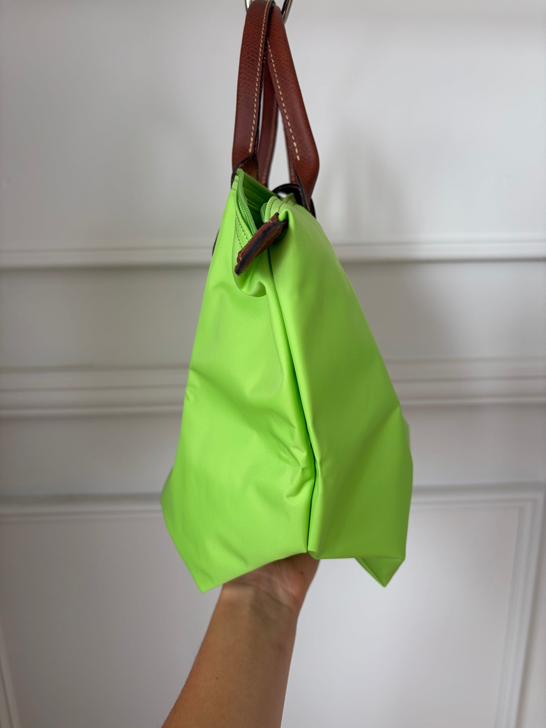 Longchamp Apple Green Le Pliage Tote