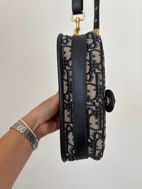 Dior Navy Oblique Canvas Bobby Bag