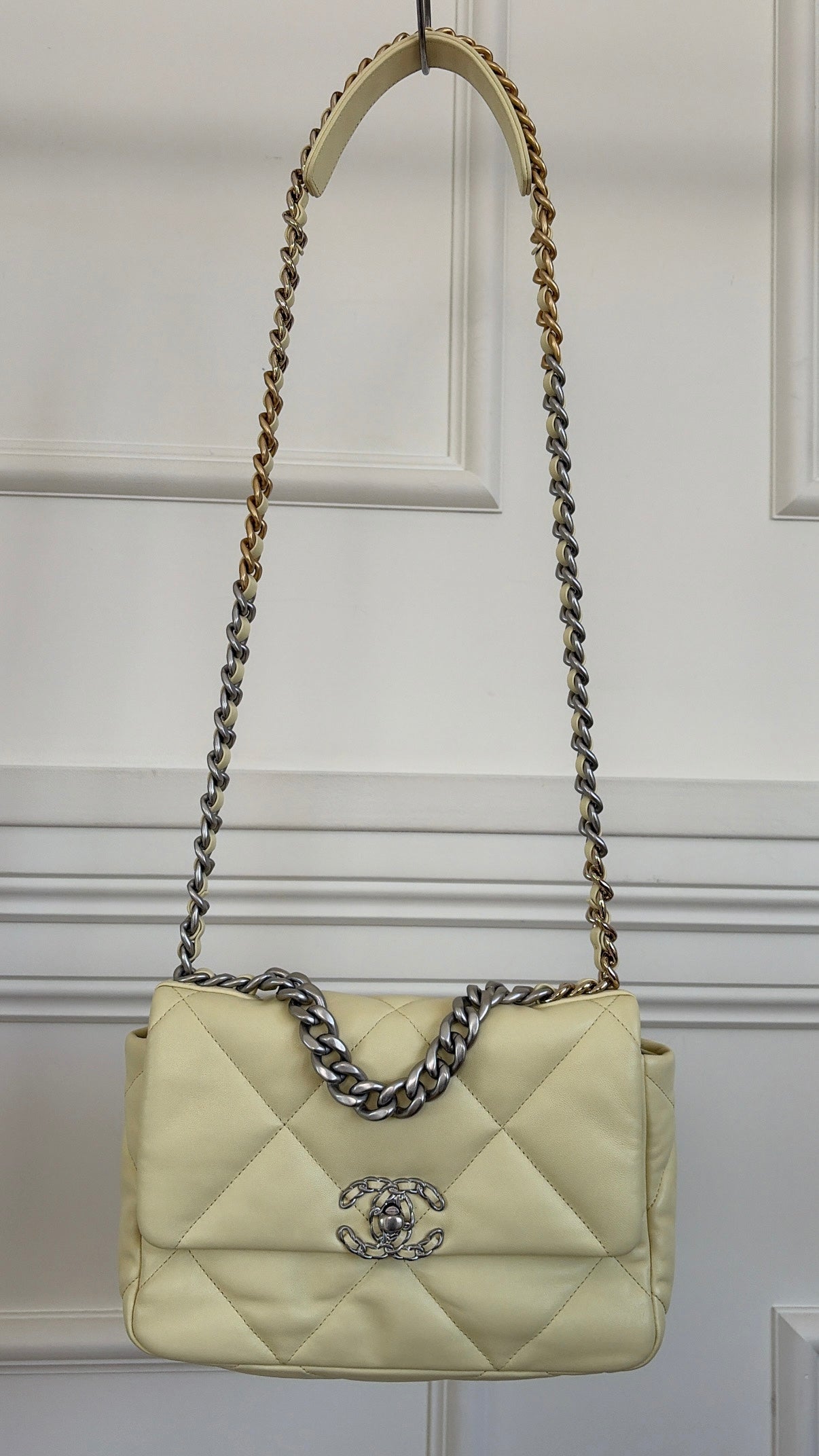 Chanel 19 Yellow Leather Crossbody Bag