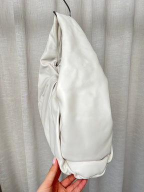 Bottega Veneta White Leather Shoulder Pouch