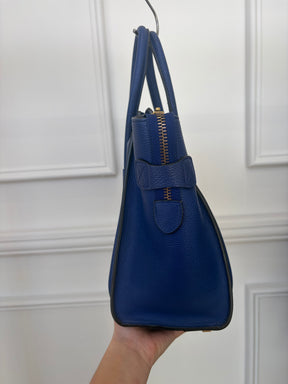 Celine Cobalt Blue Leather Luggage Bag