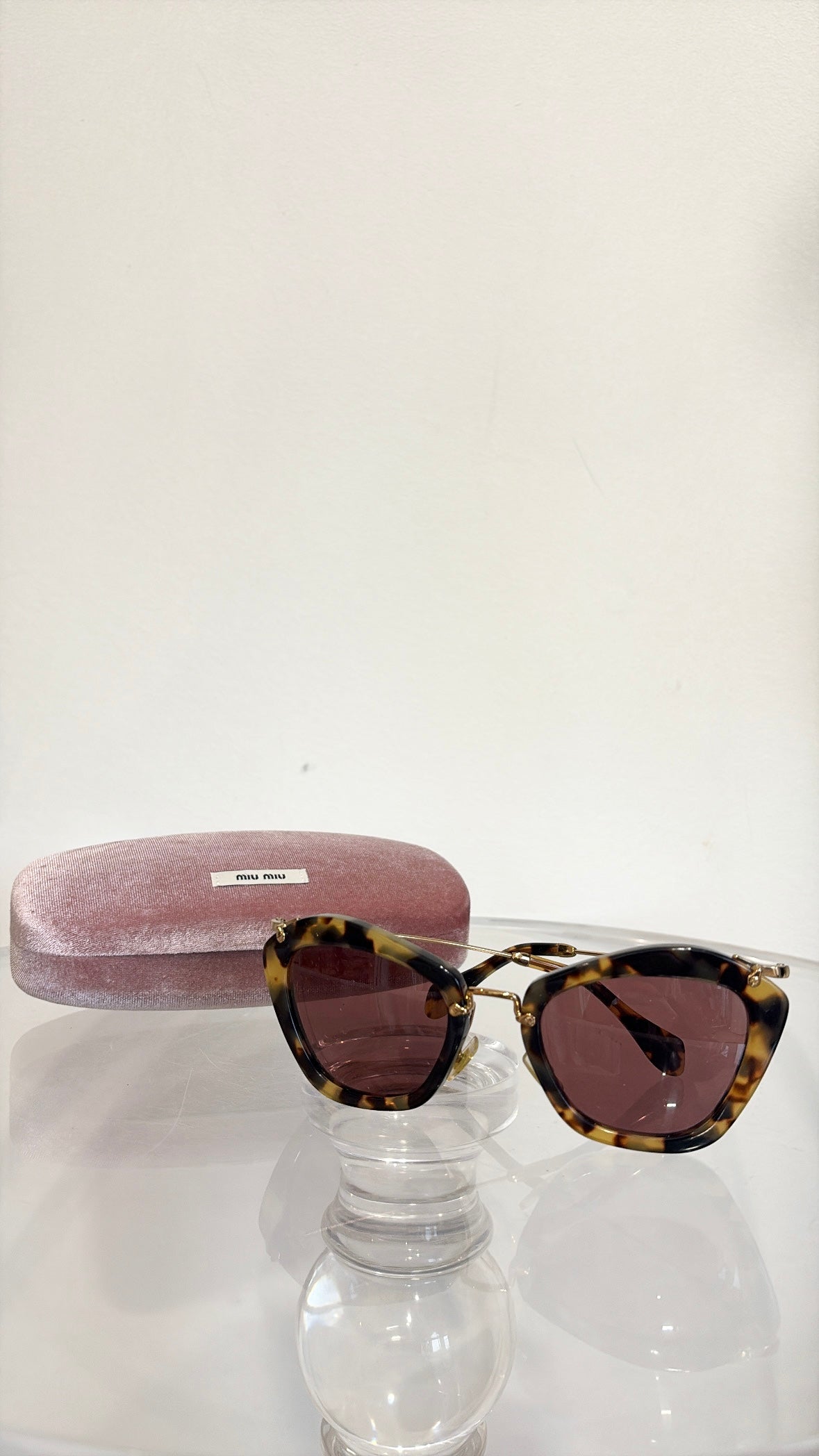 Miu Miu Tortoiseshell Cat Eye Sunglasses