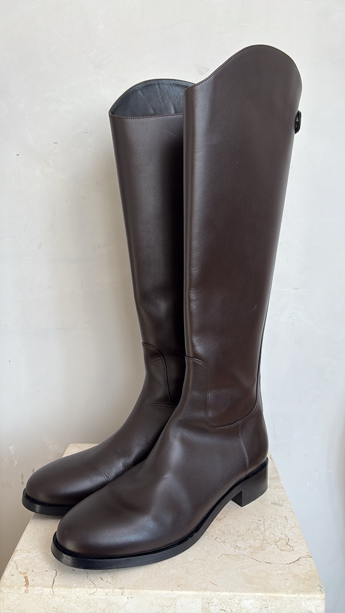 Ayede Hector Leather Knee Boots Darc Brown, 42