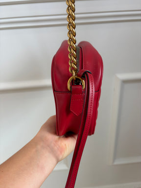 Gucci Small Marmont Bag In Red