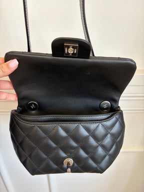 Chanel Black Leather Uniform Belt Bag