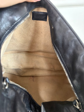 Bottega Veneta Black Leather Small Hobo Bag