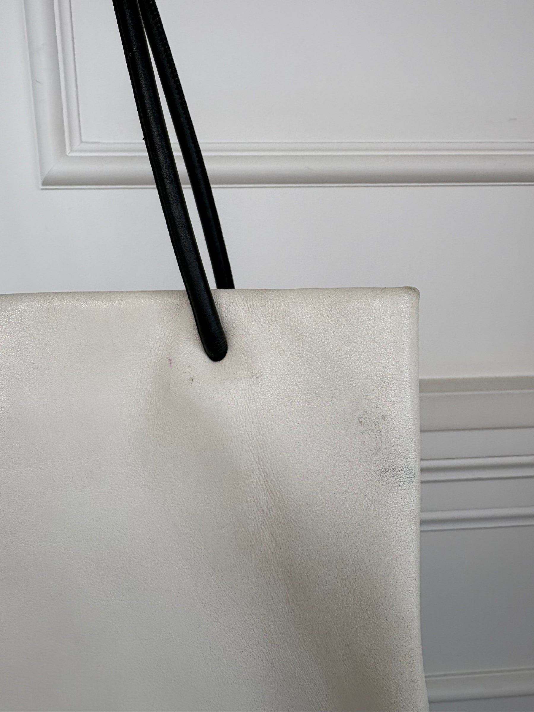 Chanel 31 Rue Cambon White Leather Shopping Bag