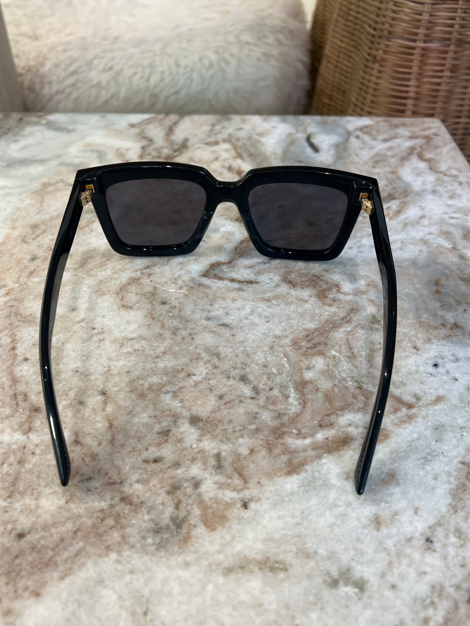 Bottega Veneta Square Frame Sunglasses Black