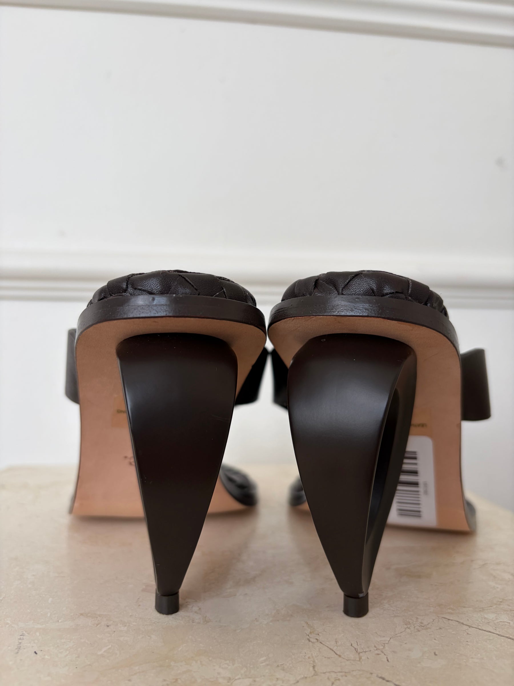 Aje Eternal Sculptural Heel Sandal Brown, 37
