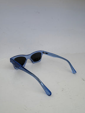 Scanlan Theodore Blue Acetate Cat Eye Sunglasses