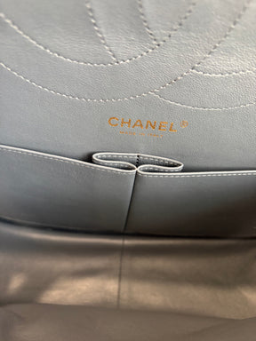 Chanel Charcoal Patent Reissue 2.55 Jumbo Flap Bag