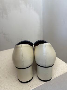 Gucci Marmont Pumps White Blue Red Fringe Detail, 39.5