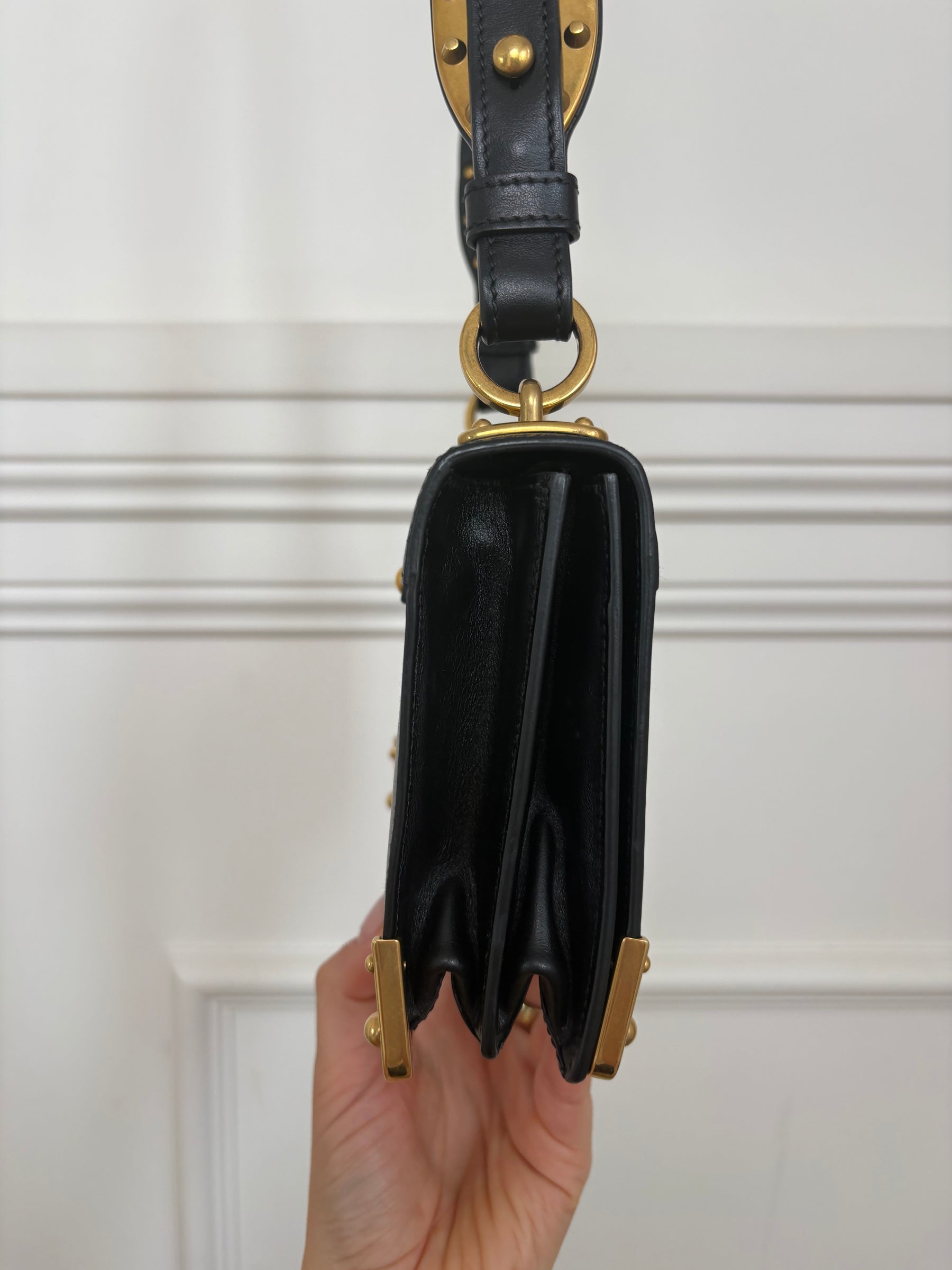 Prada Black Leather Cahier Bag