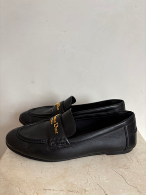 Dior Black Leather Boy Loafer, 38