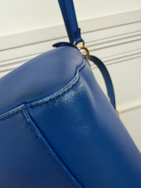 Fendi Blue Leather Mini Peekaboo