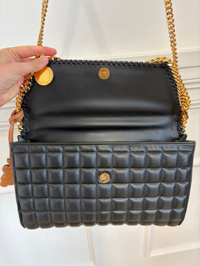 Stella McCartney Black Quilted Falabella Shoulder Bag